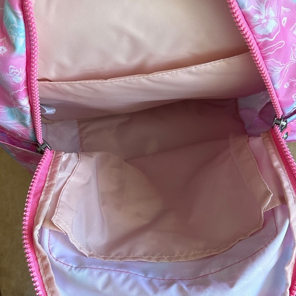 Kipling Seoul Laptop Backpack Garden Clouds Pink/White/Blue Floral/Butterfly NWT - Picture 11 of 16